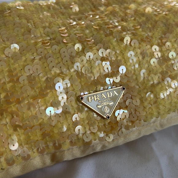 SOLD Prada Yellow Sequined Shoulder Bag - Picture 5 of 13